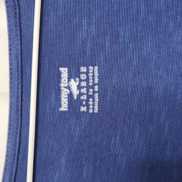 Horny Toad (Toad & Company) Womens Dress XL Blue Cotton V-neck Short Sleeve Knee - Picture 5 of 7